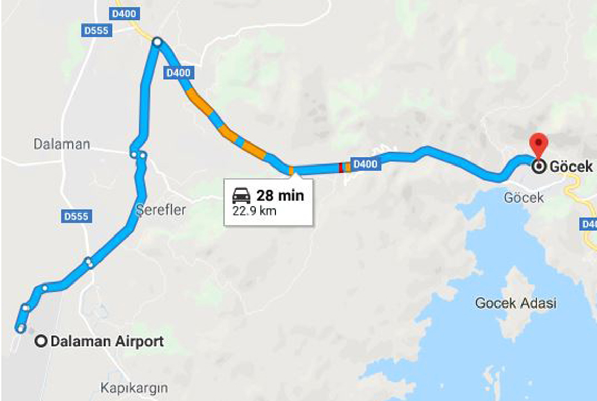 Gocek Dalaman Havaalani Transferi